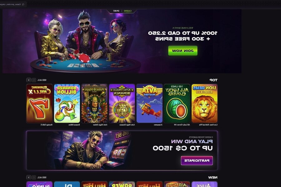 Mad Casino - Page de Connexion